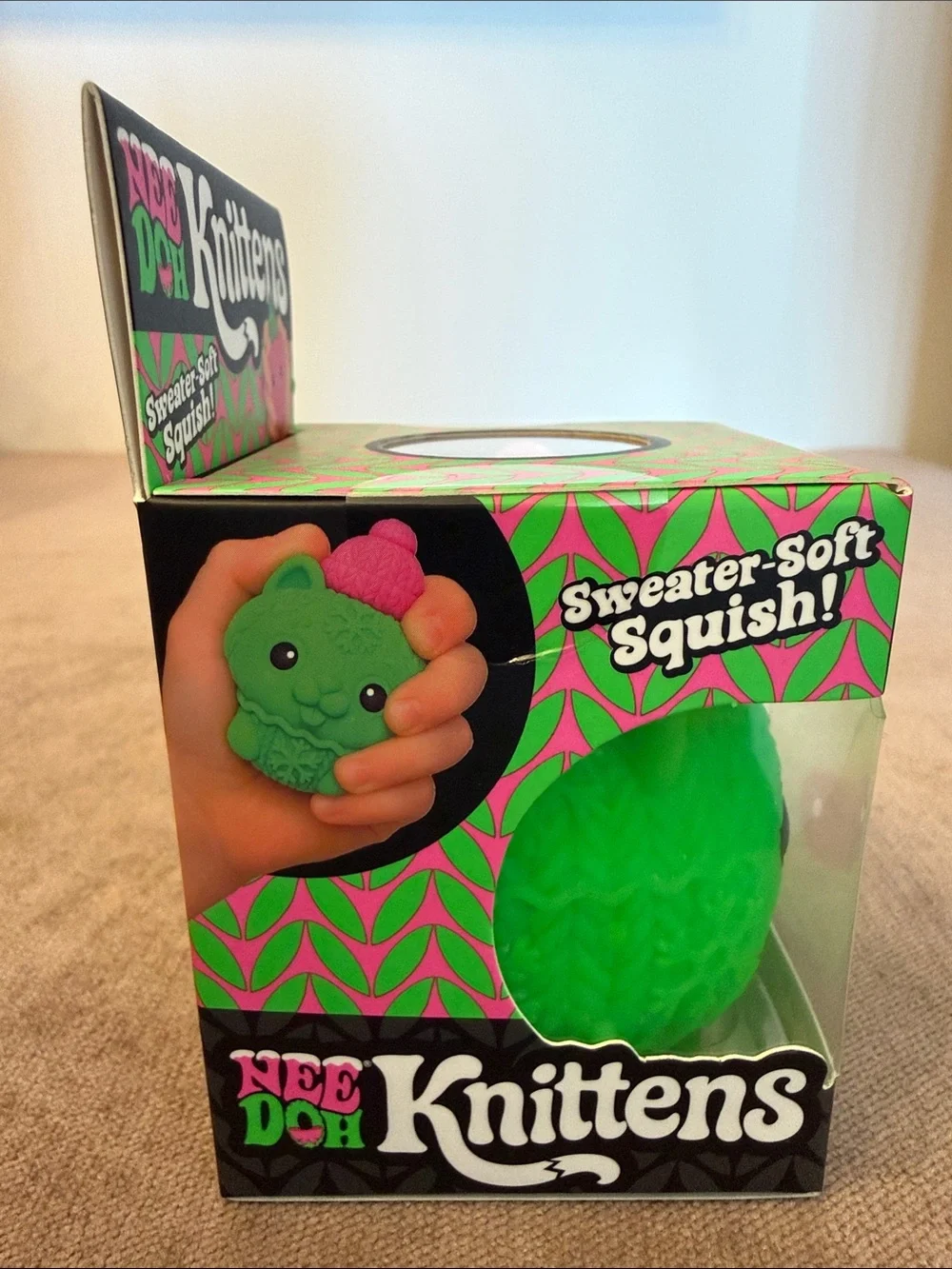 Needoh New Release Knittens Sweater-Soft Squish! - Green
